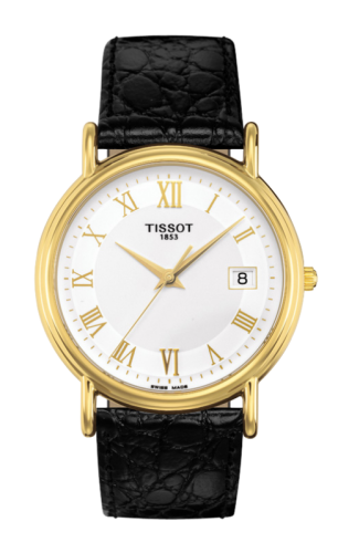 Tissot Carson Quartz 33.7 Yellow Gold / Silver / Strap